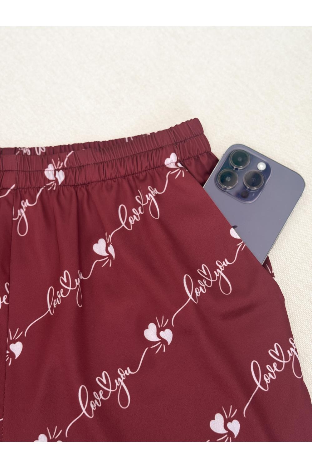 Bộ Pijama đùi cộc tay LOVE