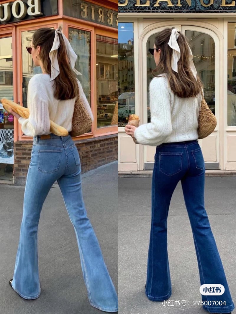 phối đồ với Quần bootcut jeans