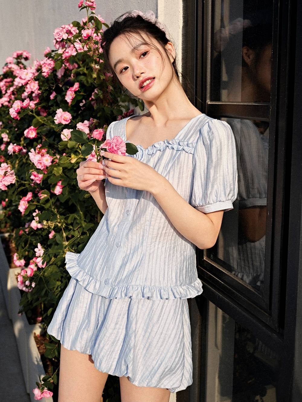 Áo blouse tay bồng