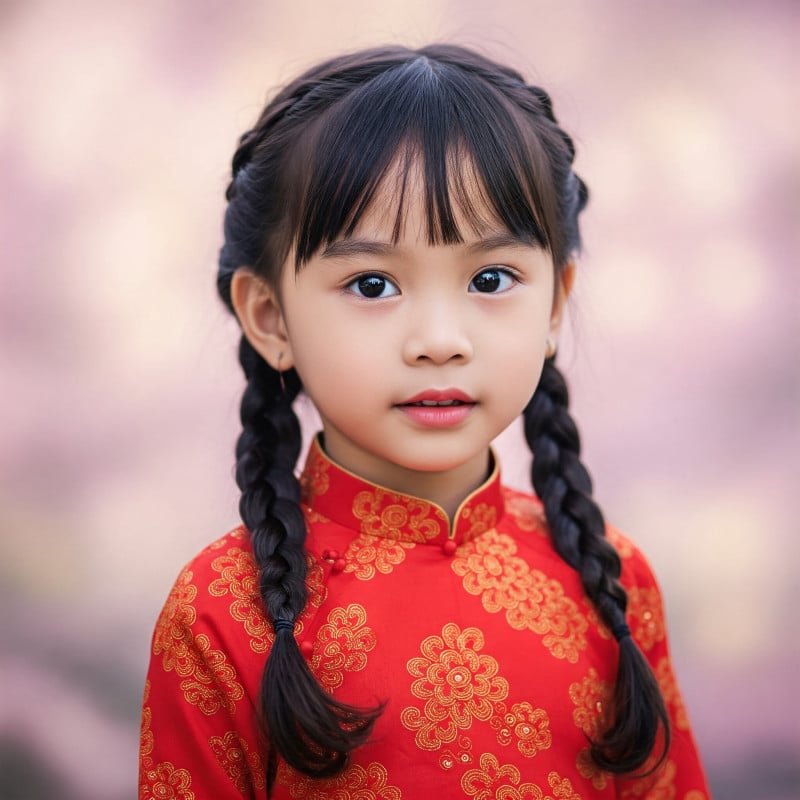cách tết tóc cho bé gái di hoc