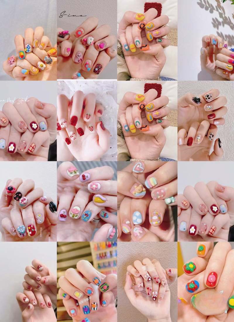 mẫu nail chân đi biển