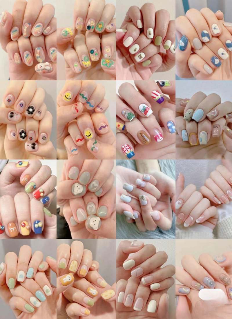 mẫu nail chân đi biển