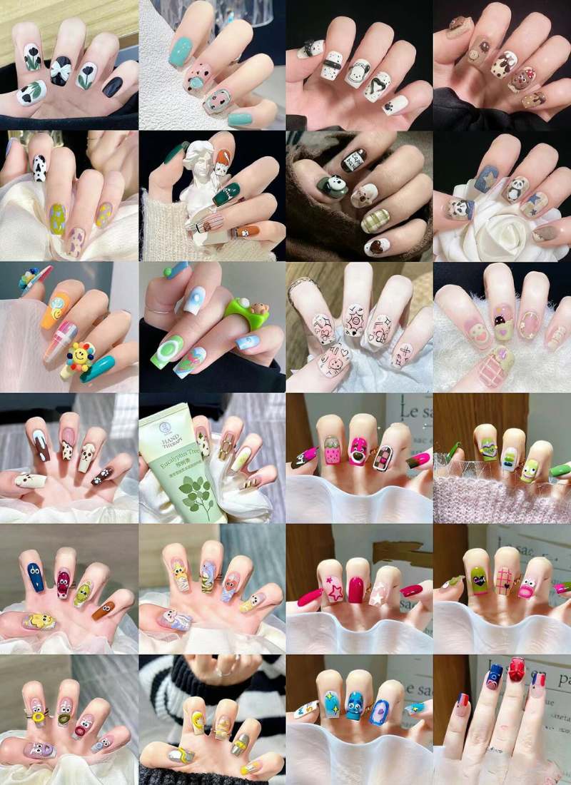 mẫu nail chân đi biển