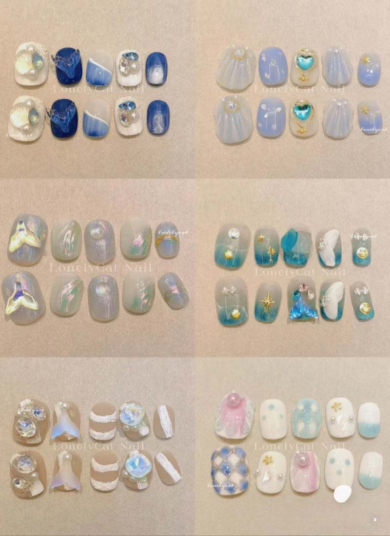 mẫu nail chân đẹp đi biển