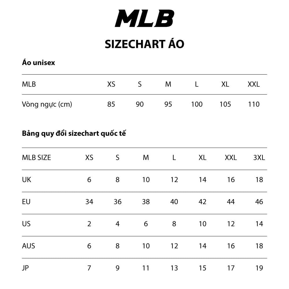 Các Dòng Áo Phổ Biến và Đặc Điểm Size Cơ Bản Của MLB