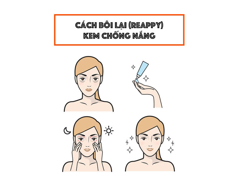 cách bôi lại kem chống nắng