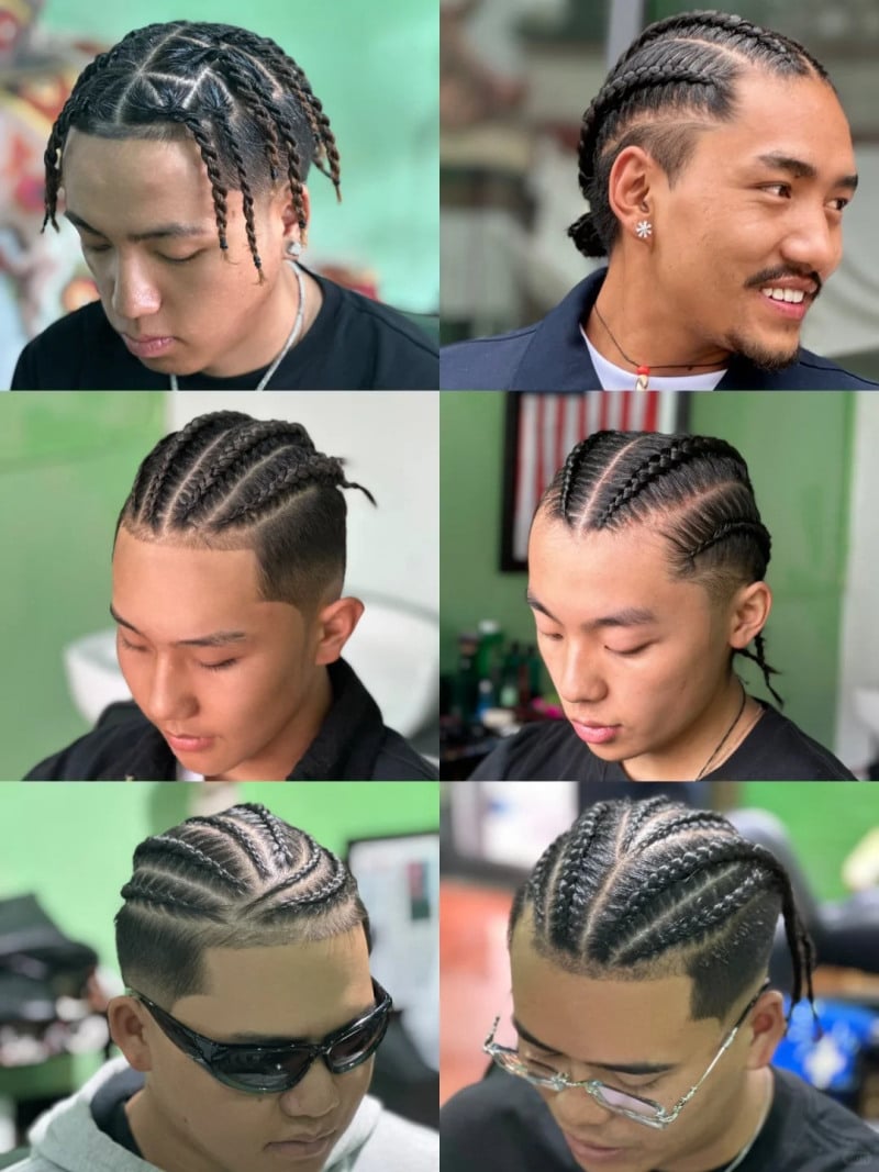 cách thắt bím tóc nam