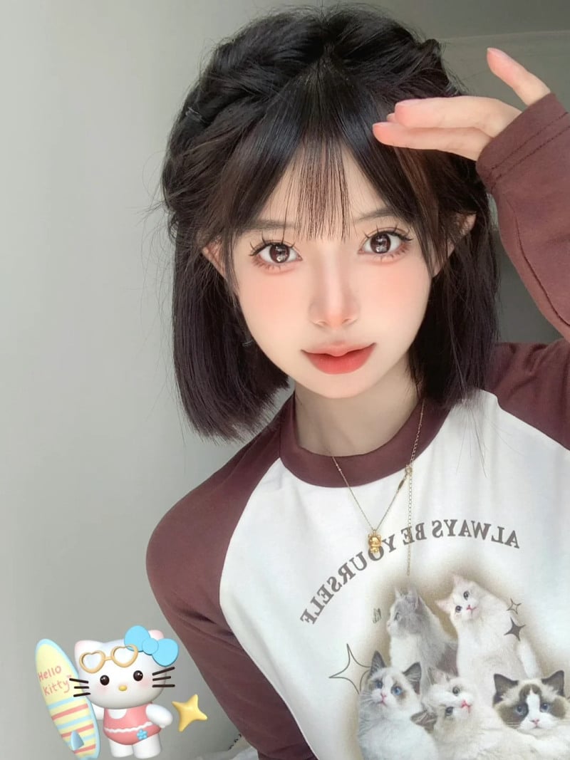 cách thắt bím cho tóc ngắn