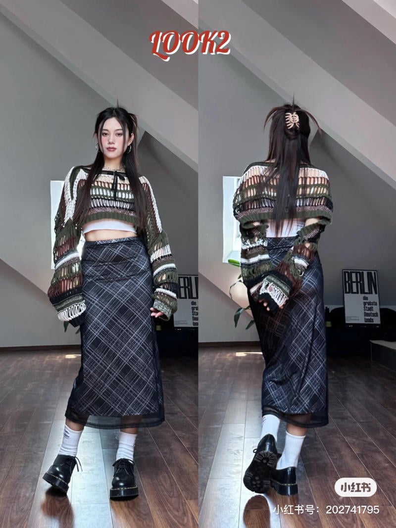Chân váy MORAN cạp cao dáng dài bút chì kẻ sọc caro style công sở thanh  lịch Hàn Quốc ( HÀNG_MỚI ) - Chân váy dài | ThờiTrangNữ.vn