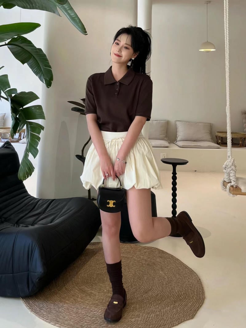 phối đồ với Bubble skirt