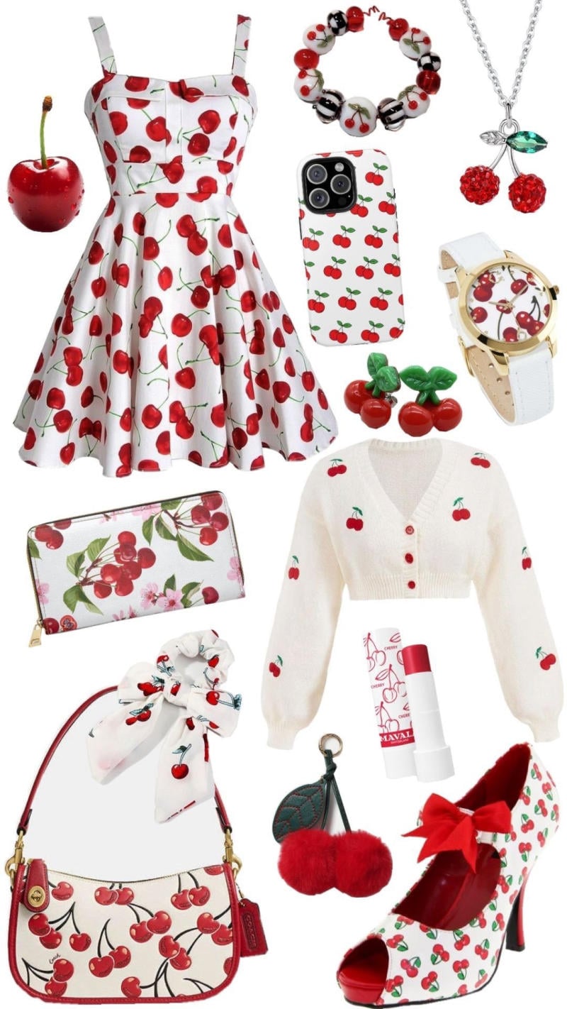 Phụ kiện họa tiết cherry