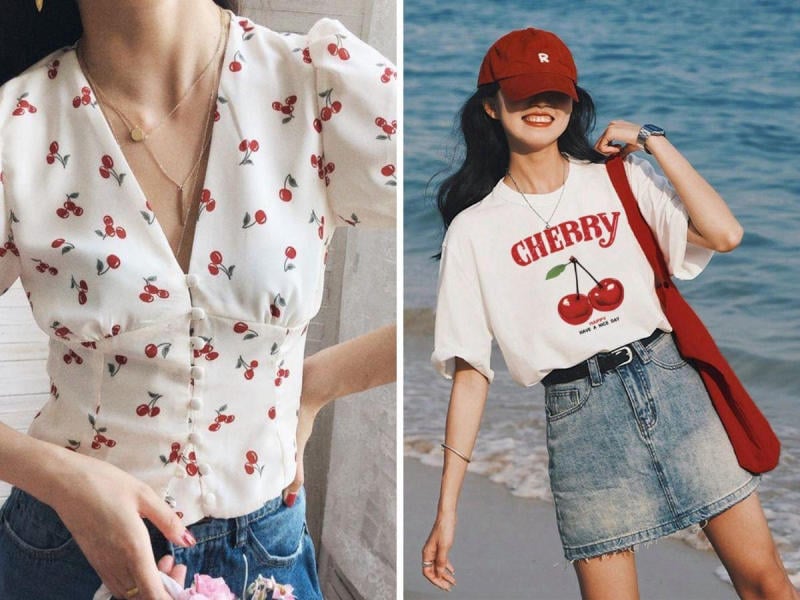Giải mã sức hút của họa tiết cherry trong dòng chảy thời trang đương đại