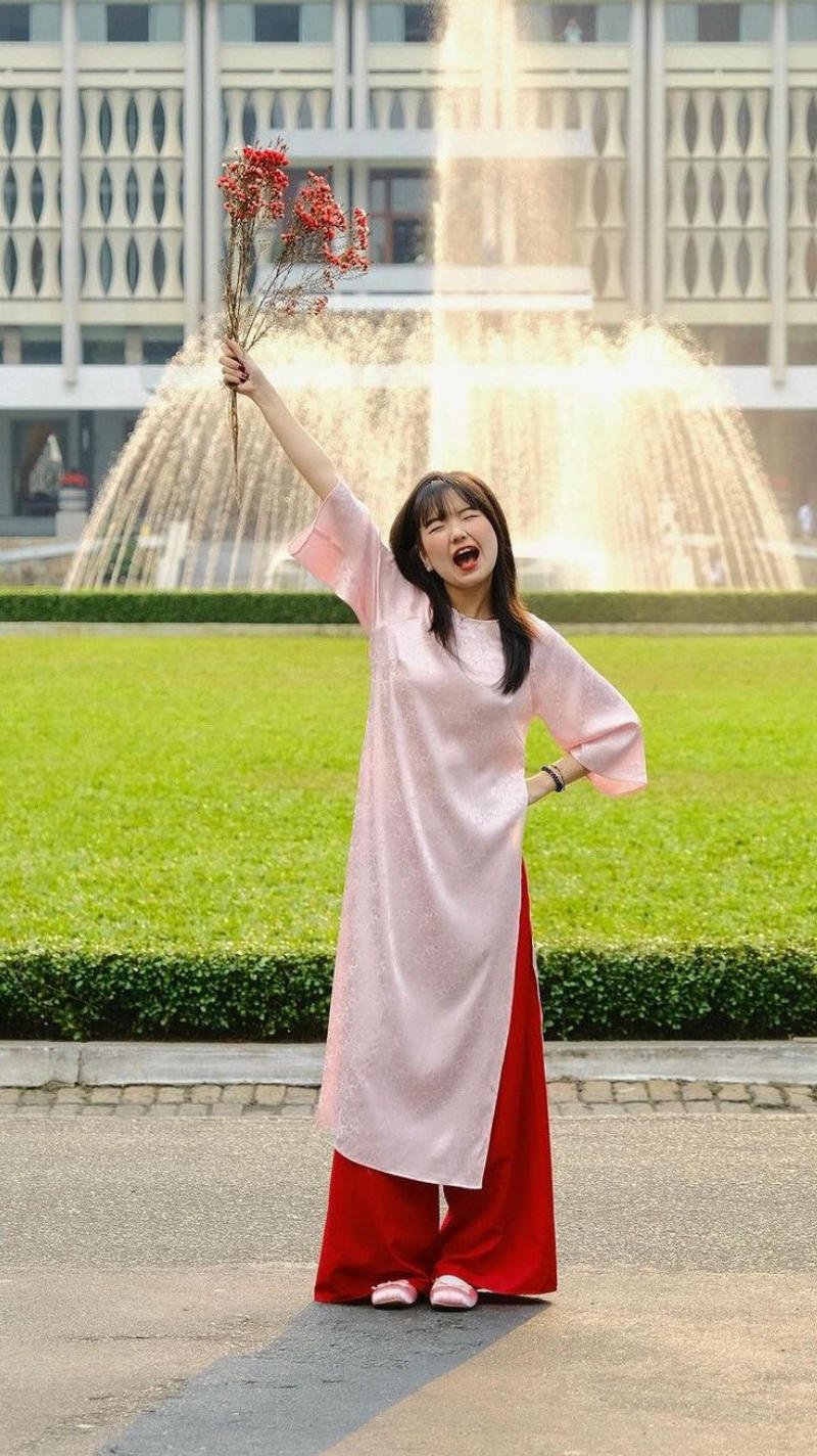 phối màu áo dài và quần