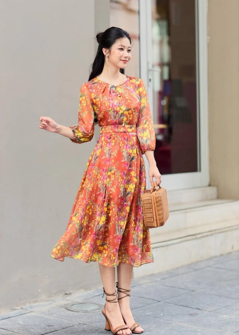 chụp ảnh với hoa sữa