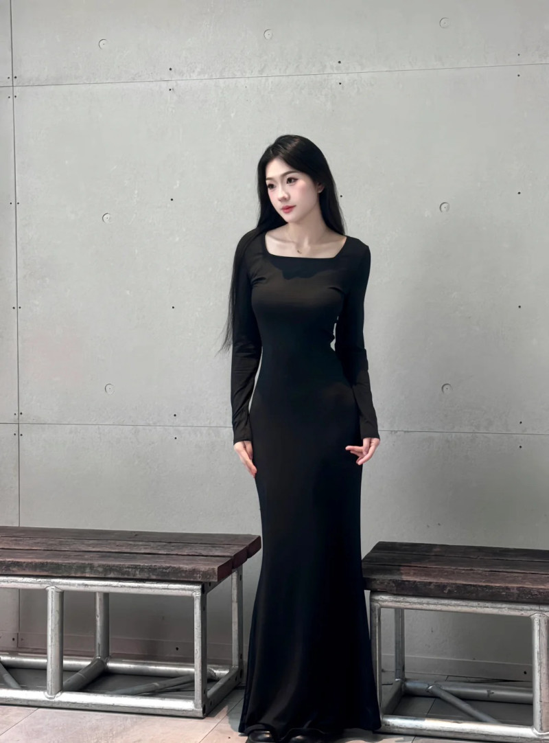 đầm đen dài