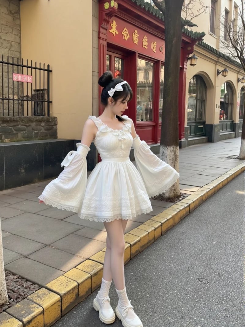đầm ren trắng
