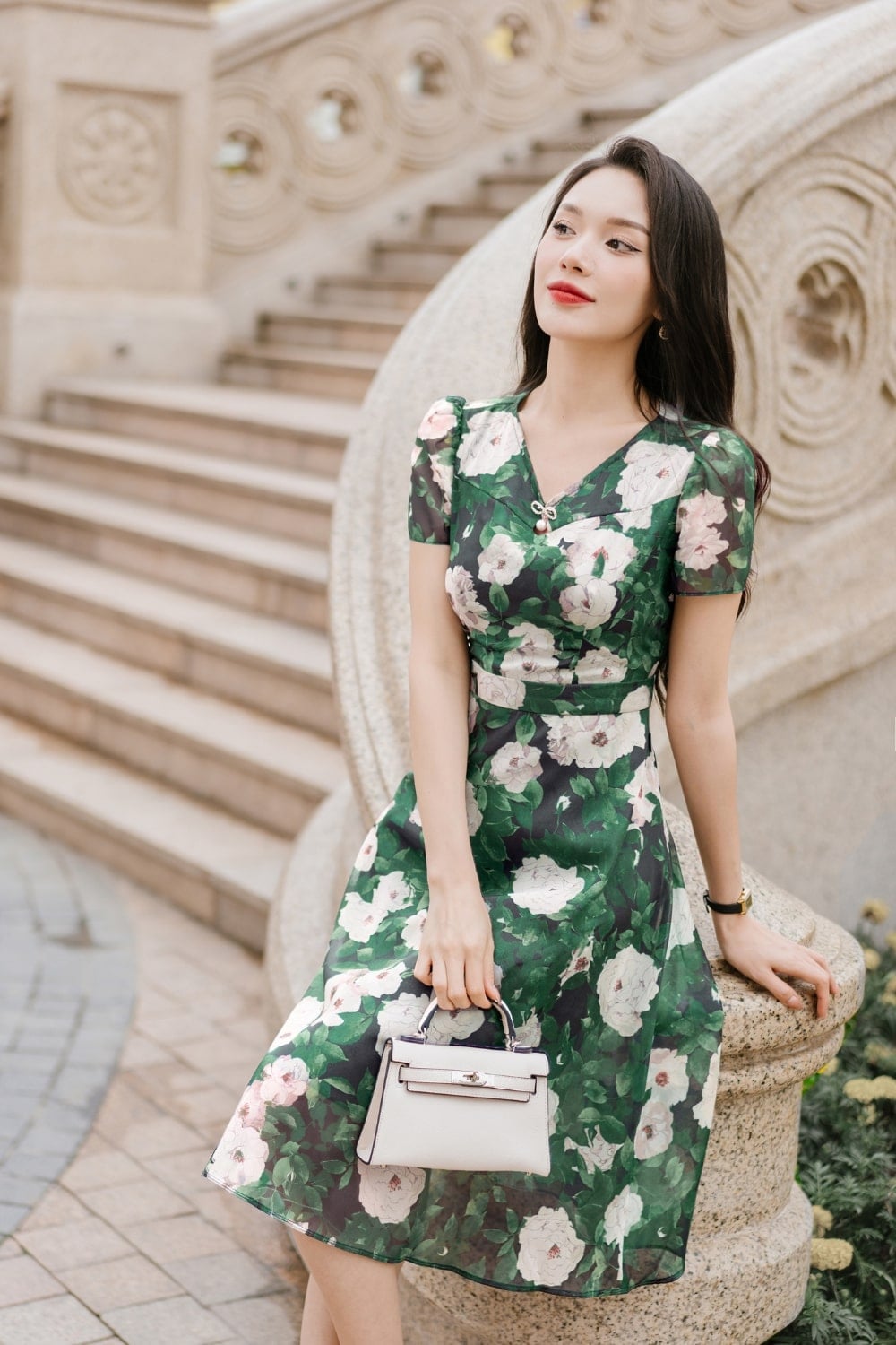 đầm hoa tơ