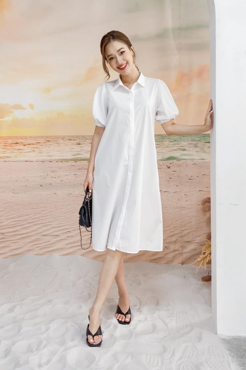Mặc đầm trắng mang giày màu gì