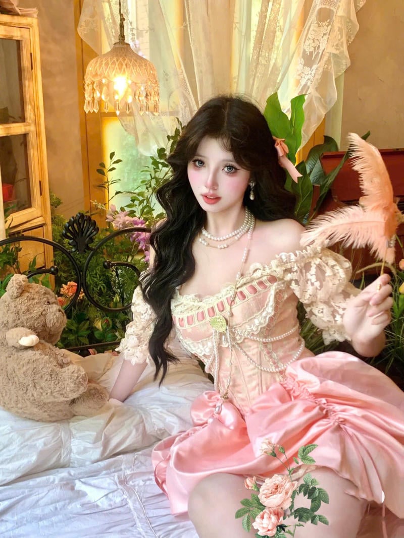 Đầm xòe công chúa có tay