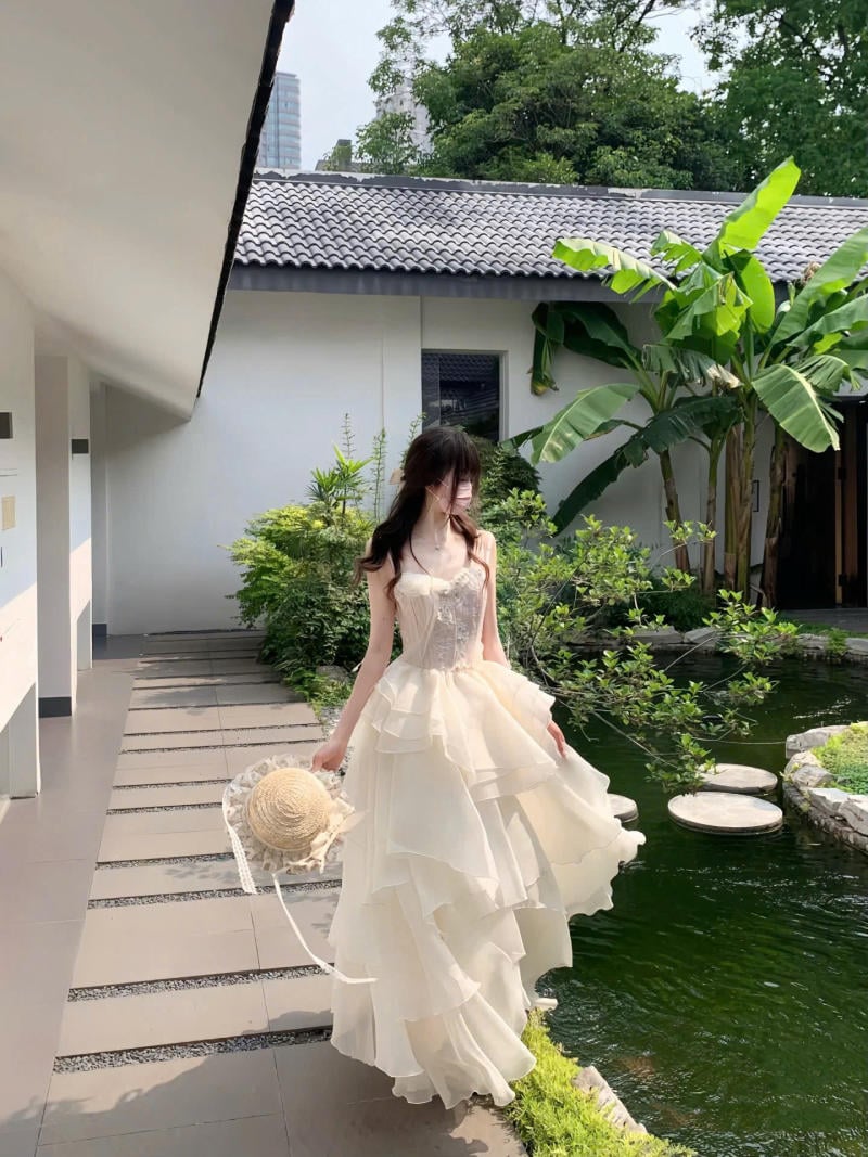 Áo đầm xòe công chúa 2 dây