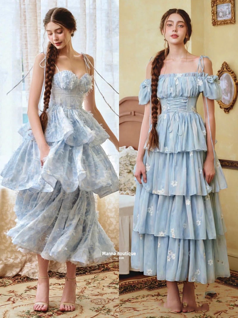 Áo đầm xòe công chúa 2 dây