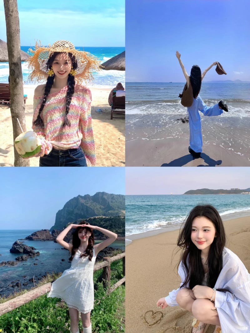 tạo dáng chụp ảnh một mình