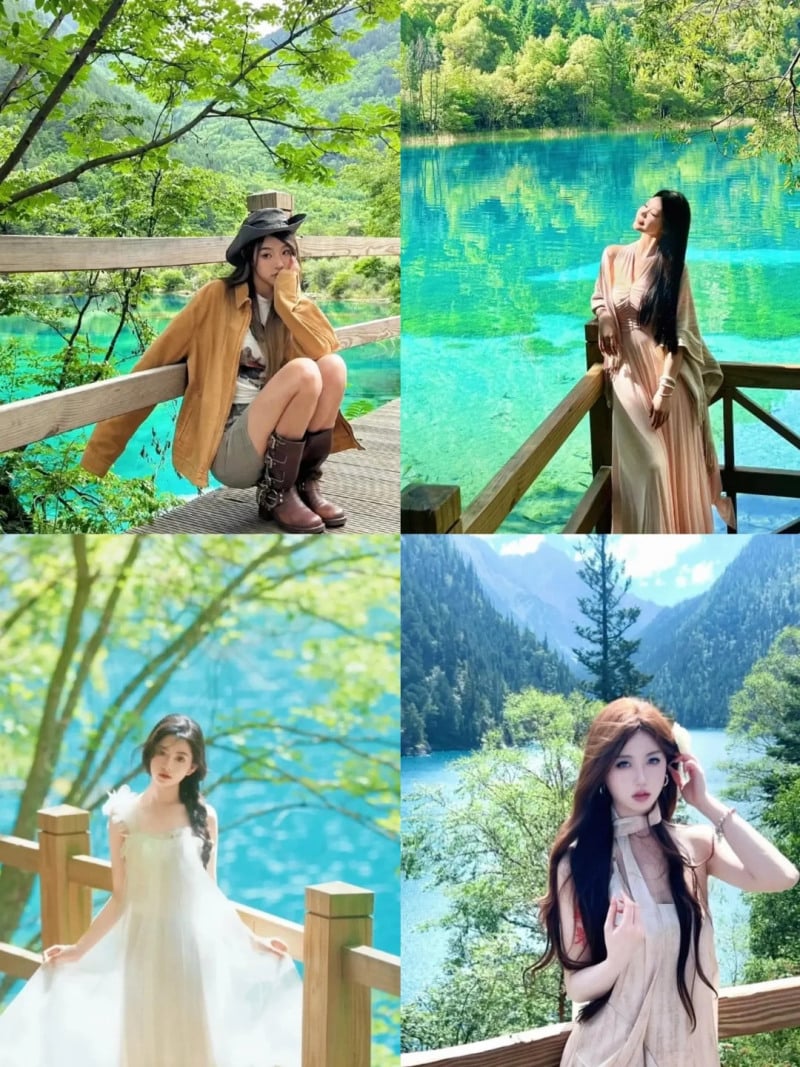 tạo dáng chụp ảnh một mình