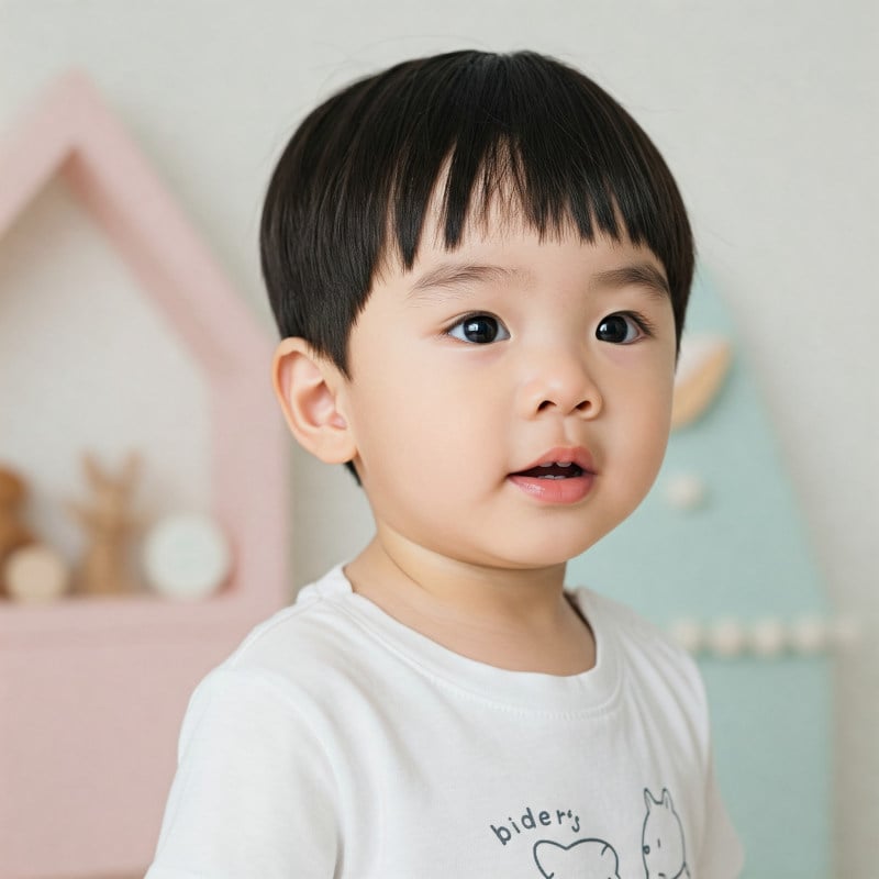 kiểu tóc đẹp cho bé trai 1-2 tuổi