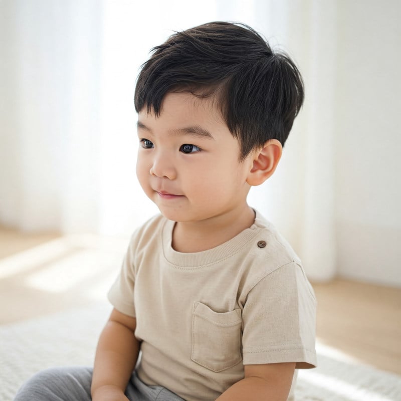 kiểu tóc đẹp cho bé trai 1-2 tuổi