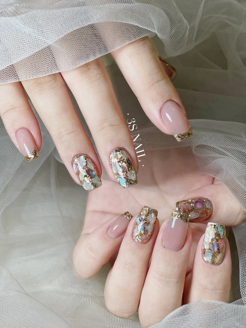 những mẫu nail ẩn xà cừ đẹp