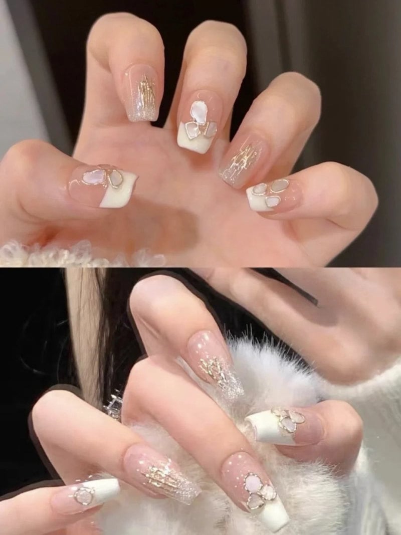 những mẫu nail ẩn xà cừ đẹp