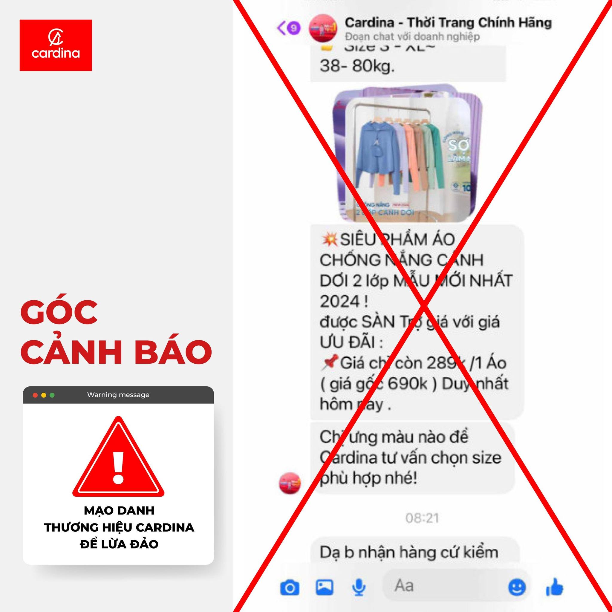 giả mạo page cardina