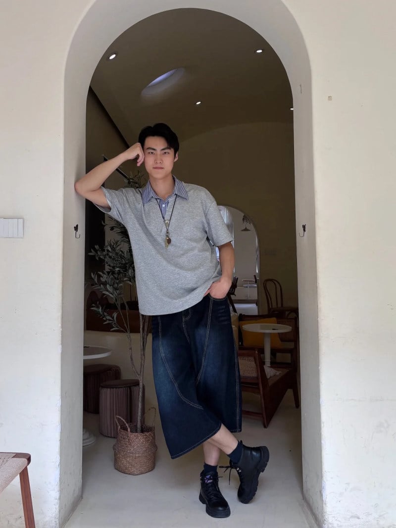 phối đồ với giày boot nam