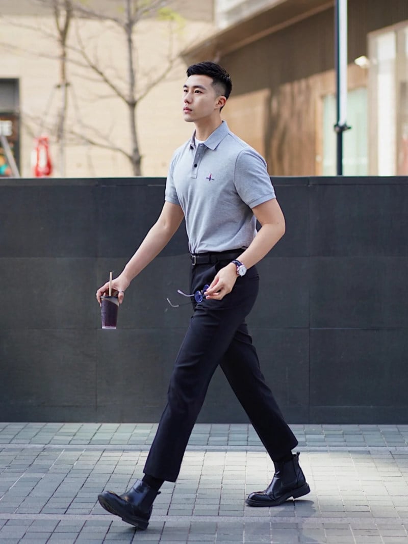 phối đồ với giày boot nam