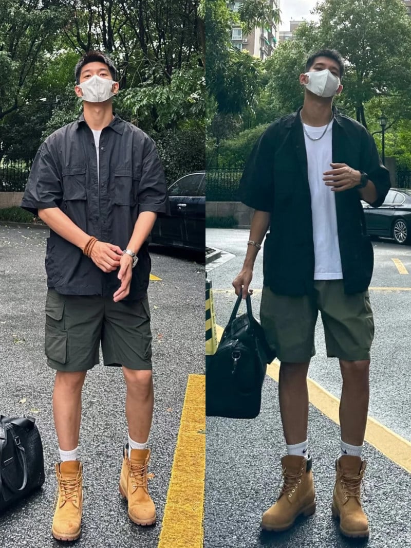 phối đồ với giày boot nam