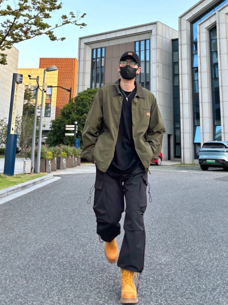 phối đồ với giày boot nam