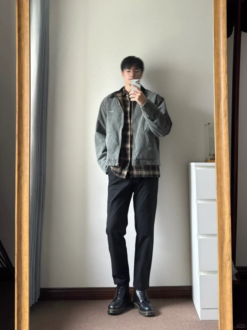 phối đồ với giày boot nam