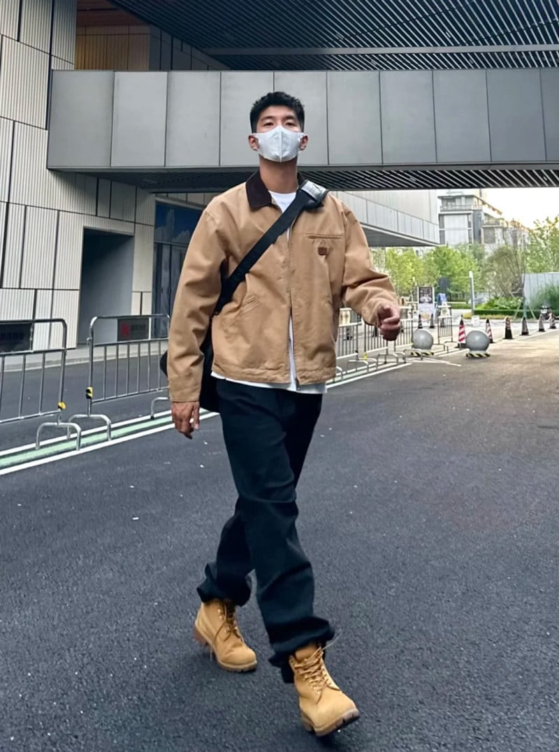 phối đồ với giày boot nam