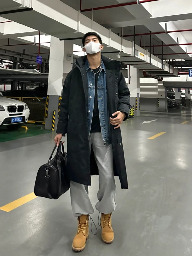 phối đồ với giày boot nam