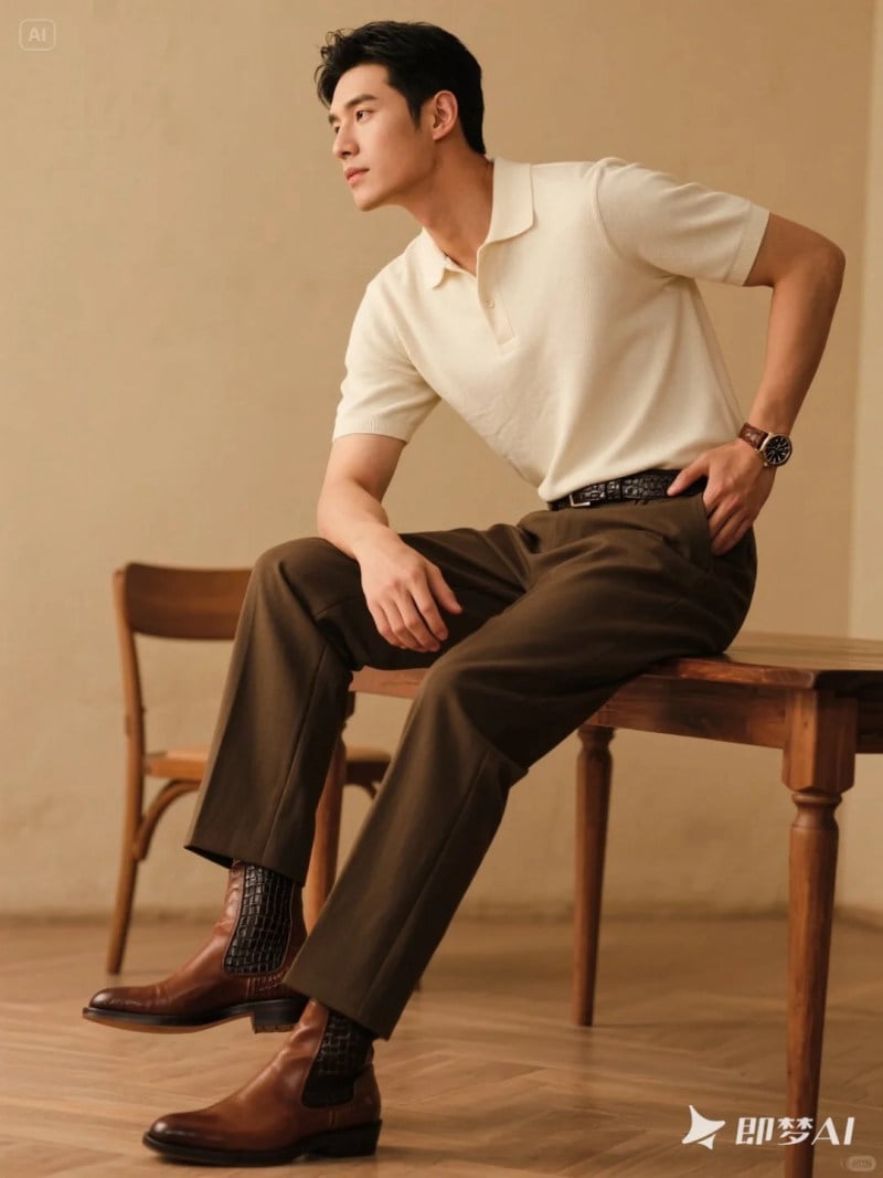 phối đồ với giày boot nam