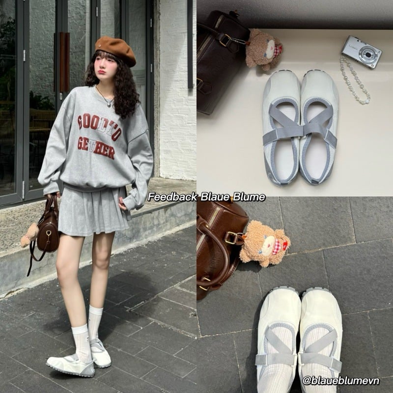 Outfits Phối Cùng Giày Thể Thao Ballet Sneaker