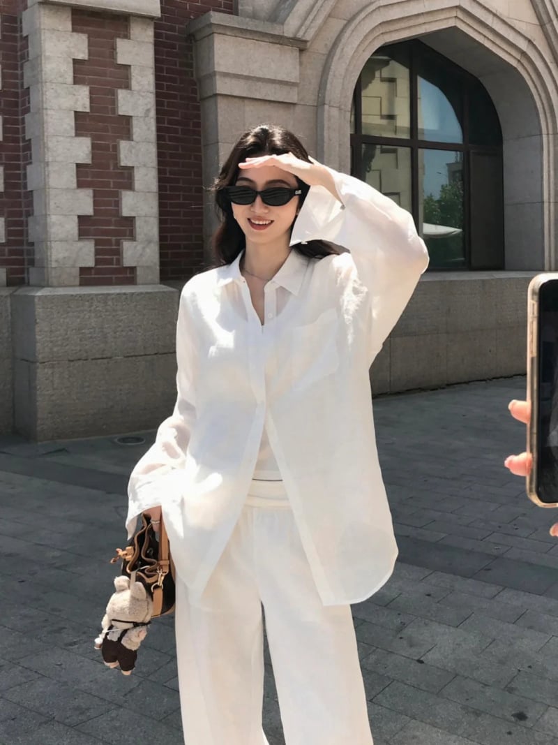 phối đồ với áo sơ mi