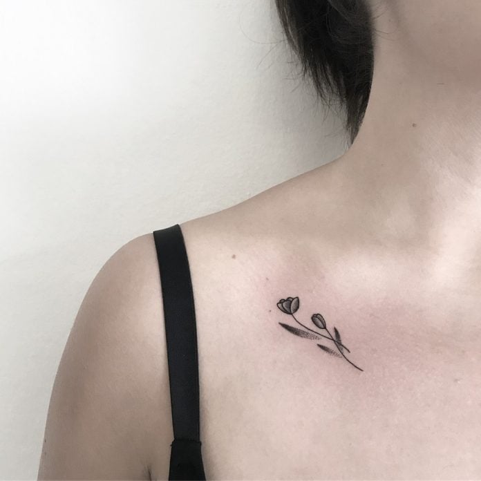 Hình Xăm Hoa Lá Nhỏ Xinh