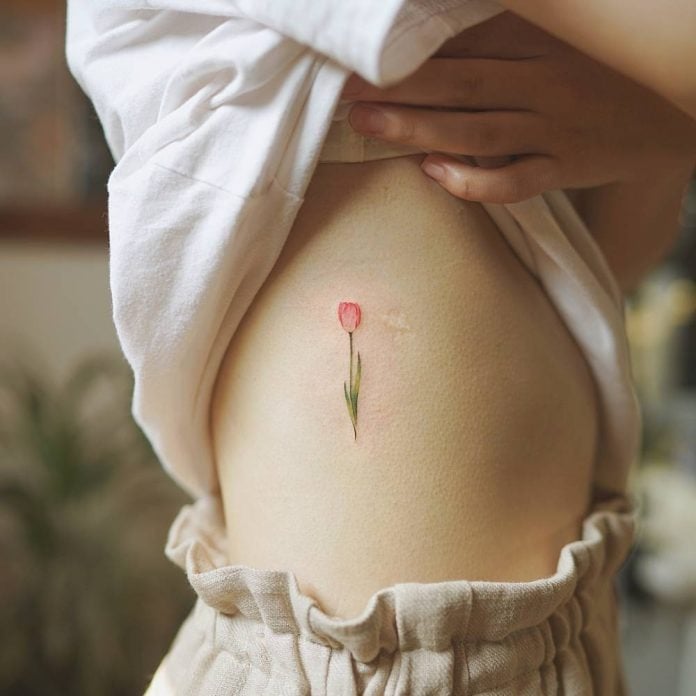 Hình Xăm Hoa Lá Nhỏ Xinh