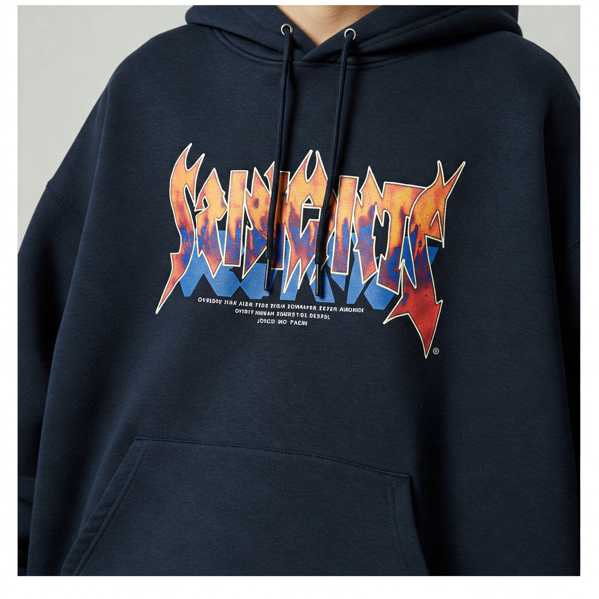 Áo Hoodie Oversized Graphic Logo