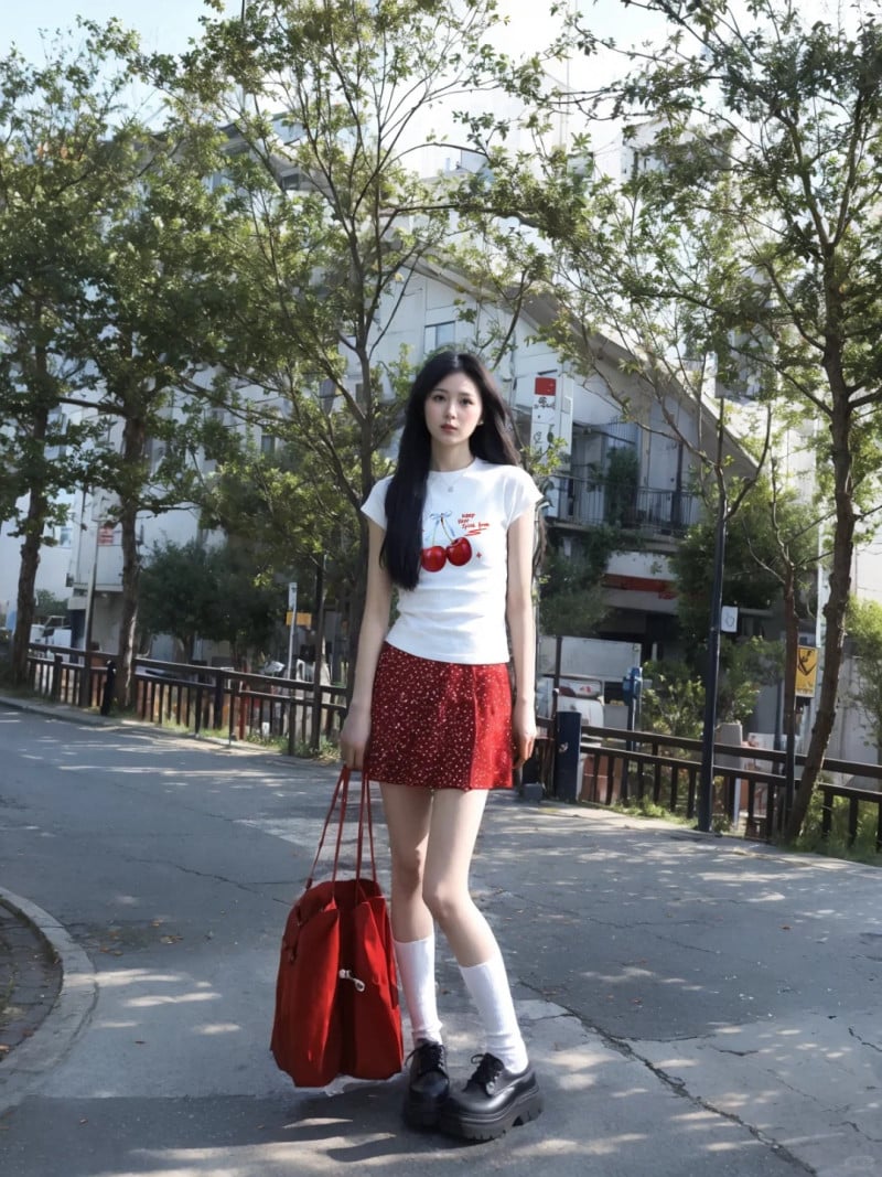 phối đồ với chân váy ngắn