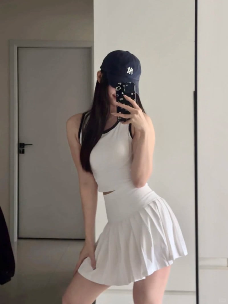 phối đồ với chân váy ngắn