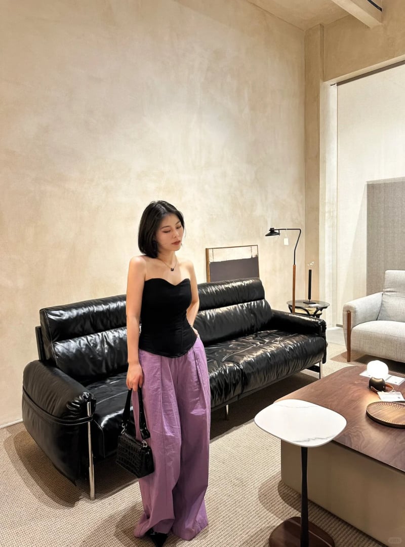 phối đồ với quần ống rộng