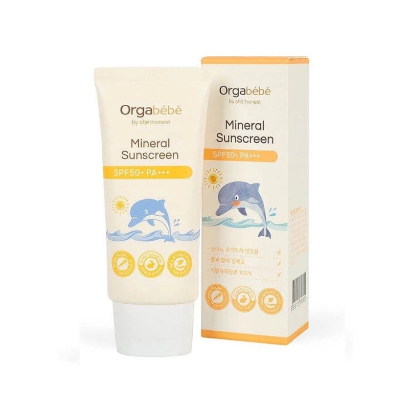 kem chống nắng organic cho bé