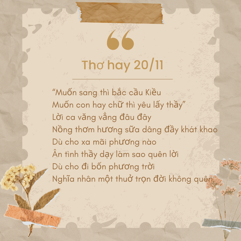 lời chúc thầy cô 20/11